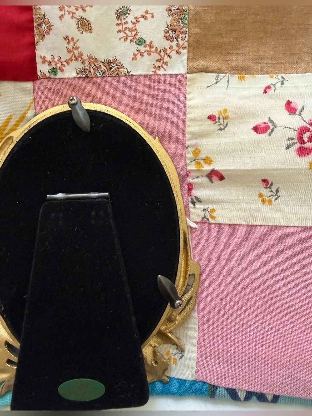 Vintage Ashleigh Manor Picture Frame with Lovely Florals & Rhinestones.